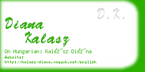 diana kalasz business card